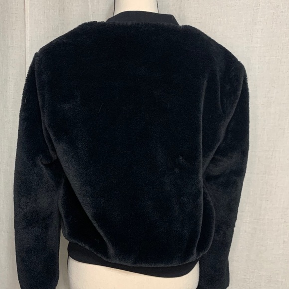 FOREVER 21 Fuzzy Black Jacket - Picture 2 of 5